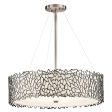 Silver Coral 22  4-Light Chandelier, Classic Pewter Finish Discount