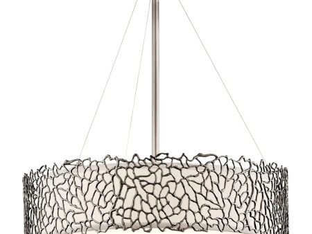 Silver Coral 22  4-Light Chandelier, Classic Pewter Finish Discount