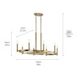 Tolani 43  8-Light Chandelier, Brushed Natural Brass Finish Online Hot Sale