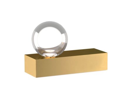 Mina Table Lamp with Crystal Orb and Natural Brass Finish For Cheap