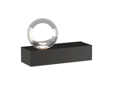 Mina Table Lamp with Crystal Orb and Nightshade Black Finish on Sale