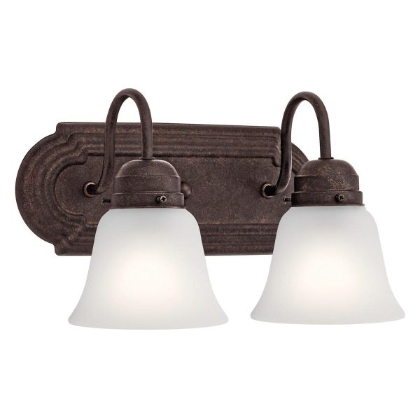 12  2-Light Vanity Light Bronze Finish Fashion