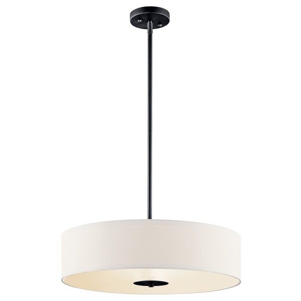 20 in. 3 Lights Pendant Light Black Finish Fashion