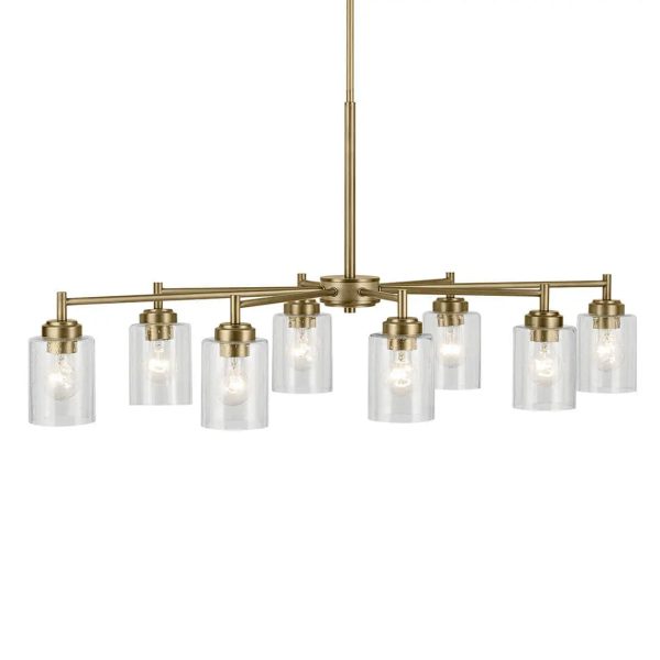 Winslow 45  8-Light Chandelier, Natural Brass Finish Sale