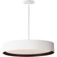 Echo 24 in. LED Pendant Light White finish with Black interior Fashion