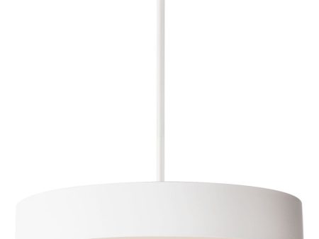 Echo 24 in. LED Pendant Light White finish with Black interior Fashion