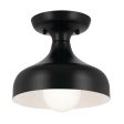 Sisu 8  1-Light Semi-Flush Mount Light, Black Finish For Sale