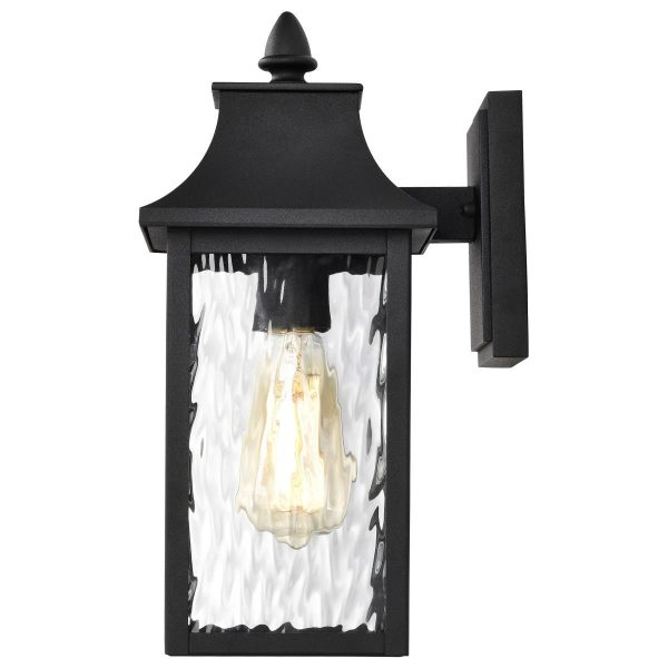 Austen 13  Outdoor Wall Light, Matte Black Finish Cheap