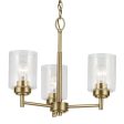 Winslow 18  3-Light Chandelier, Natural Brass Finish Sale