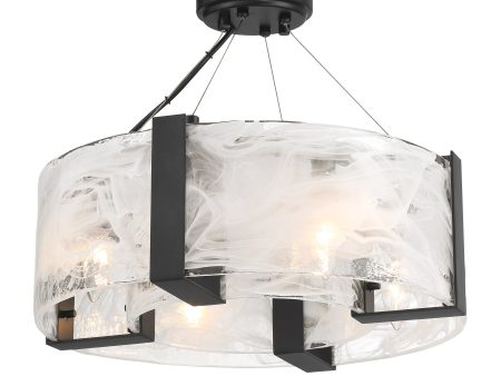 Cloud Break 18  4 Lights Pendant Light Black Finish Online Sale