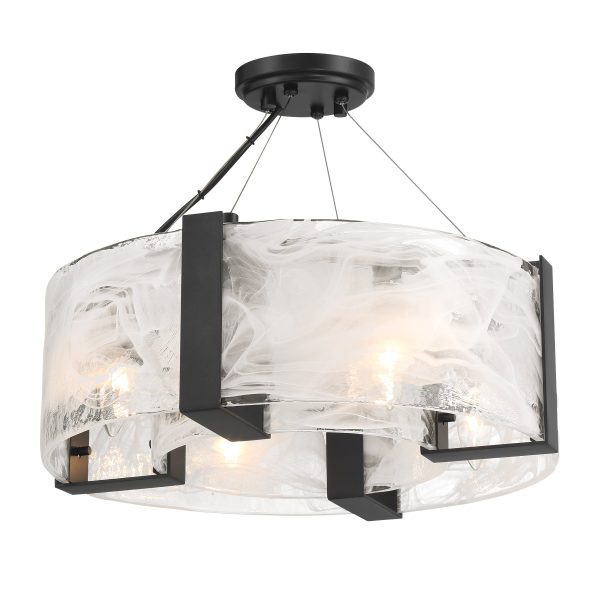 Cloud Break 18  4 Lights Pendant Light Black Finish Online Sale