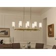 Vetivene 47  8-Light Linear Chandelier, Natural Brass Finish Fashion