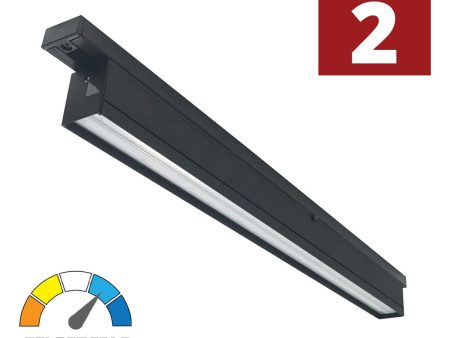 T-Line 2ft LED Linear Track Bar 20W 1600 Lumens Selectable 30K|35K|40K, Halo, Black Online Hot Sale