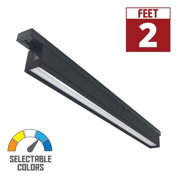 T-Line 2ft LED Linear Track Bar 20W 1600 Lumens Selectable 30K|35K|40K, Halo, Black Online Hot Sale