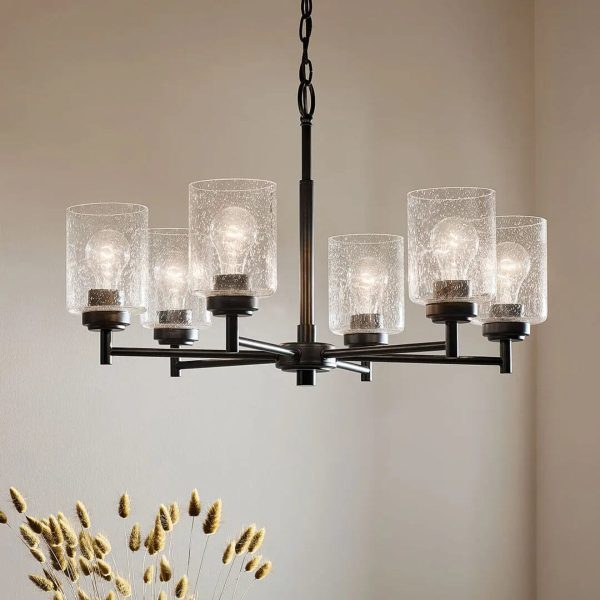 Winslow 26  6-Light Chandelier, Black Finish on Sale