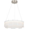 Stratos 31 in. LED Chandelier Satin Nickel finish Online Sale