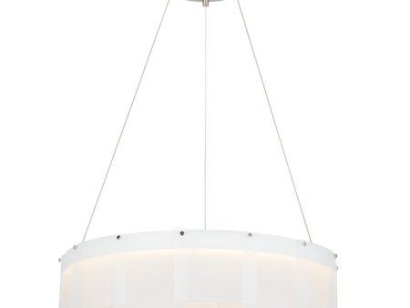 Stratos 31 in. LED Chandelier Satin Nickel finish Online Sale