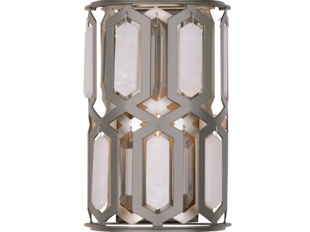 Hexly Wall Sconce Silver Finish Sale