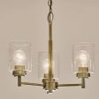 Winslow 18  3-Light Chandelier, Natural Brass Finish Sale