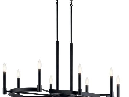 Tolani 43  8-Light Chandelier, Black Finish Supply