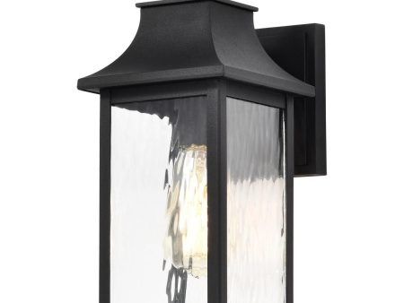 Austen 13  Outdoor Wall Light, Matte Black Finish Cheap