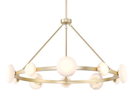 Zill 27  10 Lights LED Chandelier Gold Finish For Cheap