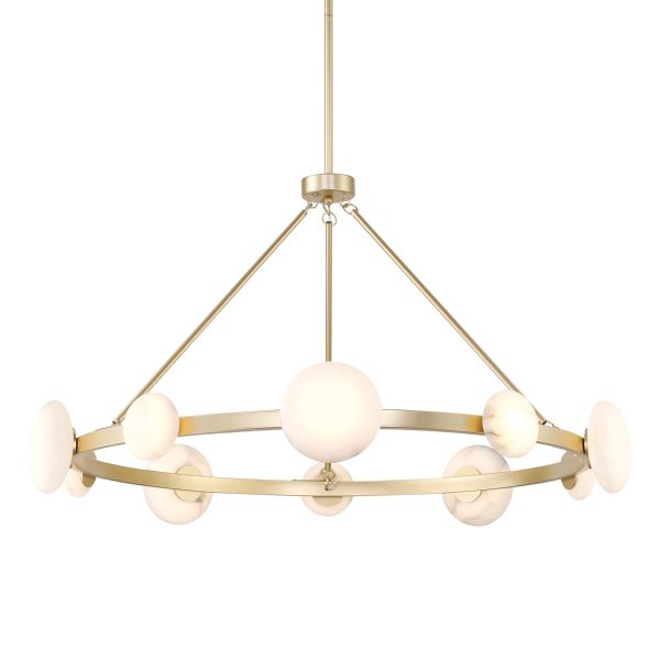 Zill 27  10 Lights LED Chandelier Gold Finish For Cheap