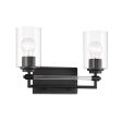 Binsley 16  2 Lights Vanity Light Black Finish Supply