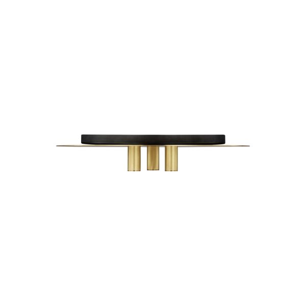 Ponte 16 in. LED Flush Mount Light Brass Finish 277V Fashion