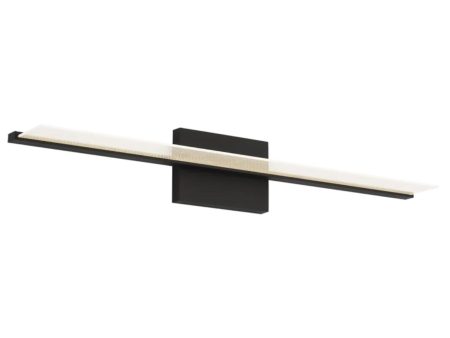 Span 35 in. LED Bath Bar Black finish on Sale