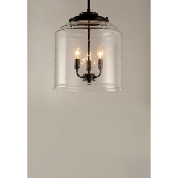 Acadia 16 in. 3 Lights Pendant Light Black Finish Cheap