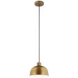 Zailey 12 in. Pendant Light Natural Brass Finish Sale