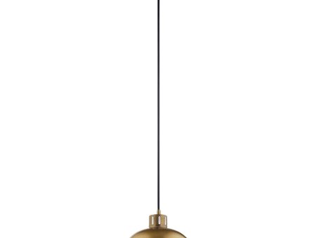 Zailey 12 in. Pendant Light Natural Brass Finish Sale