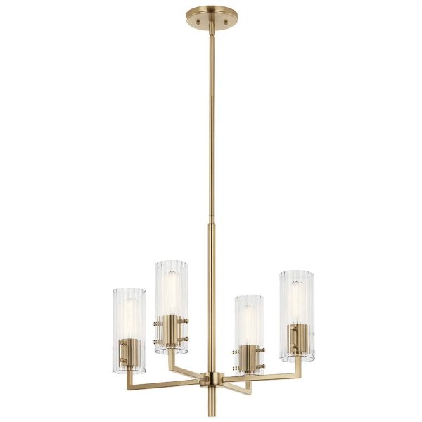 Velestino 20  4-Light Chandelier, Champagne Bronze Finish Online