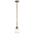 Shailene 11  1-Light Mini Pendant Light with Clear Glass, Natural Brass Finish For Cheap