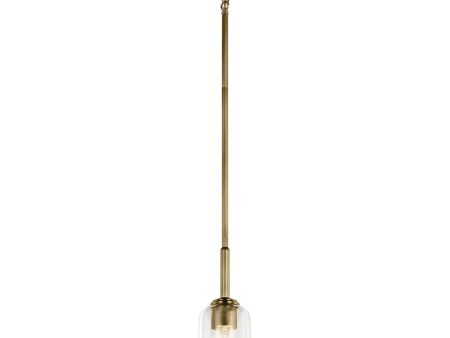 Shailene 11  1-Light Mini Pendant Light with Clear Glass, Natural Brass Finish For Cheap