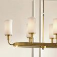 Vetivene 47  8-Light Linear Chandelier, Natural Brass Finish Fashion