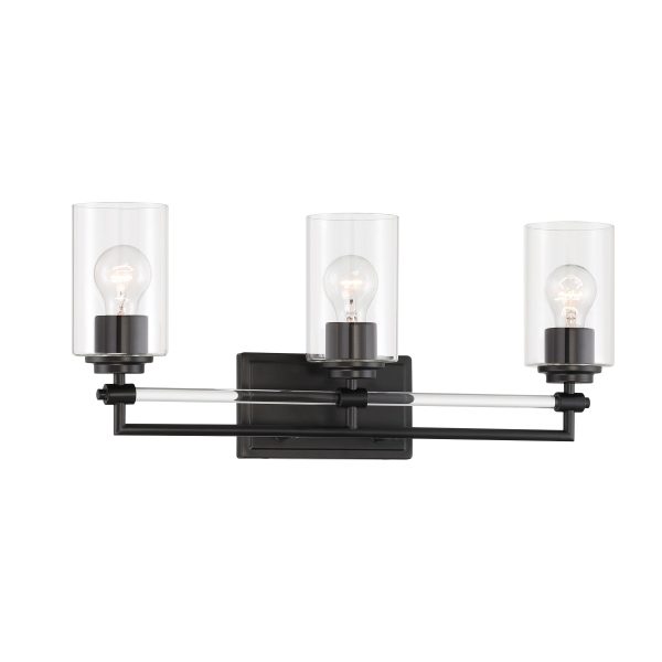 Binsley 24  3 Lights Vanity Light Black Finish Online