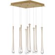 Stillo 16 in. 9 Lights LED Pendant Light Gold finish For Discount