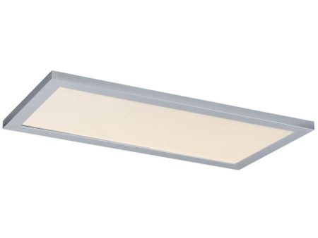 Sky 24 in. LED Rectangular Disk Light 3000K Silver Finish For Cheap