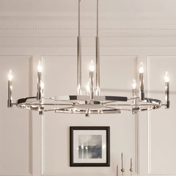 Tolani 43  8-Light Chandelier, Polished Nickel Finish Fashion