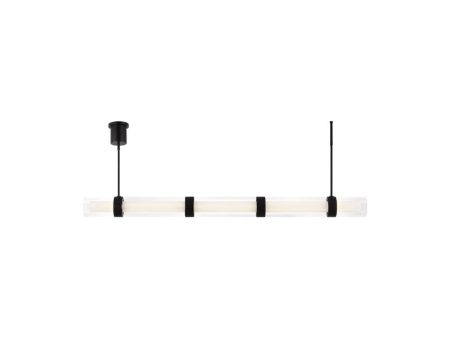 Wit 56 in. 5 Lights LED Pendant Light Black Finish Online Hot Sale