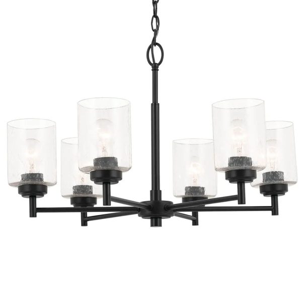 Winslow 26  6-Light Chandelier, Black Finish on Sale