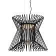 Syrma 22 in. LED Pendant Light 3000K Black Finish Fashion