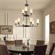 Vetivene 40  9-Light Chandelier, Textured Black Finish Sale