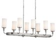 Vetivene 47  8-Light Linear Chandelier, Classic Pewter Finish Cheap