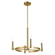 Tolani 26  4-Light Chandelier, Brushed Natural Brass Finish For Cheap