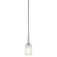 Shailene 11  1-Light Mini Pendant Light with Clear Satin Etched Glass, Brushed Nickel Finish For Cheap