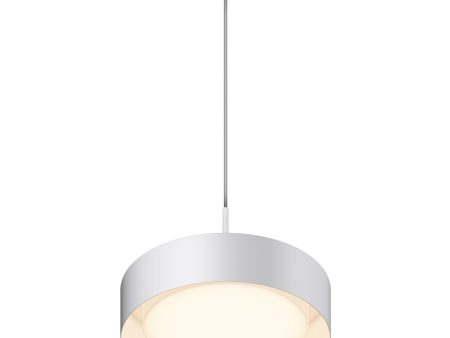 Echo 13 in. LED Pendant Light White finish For Cheap