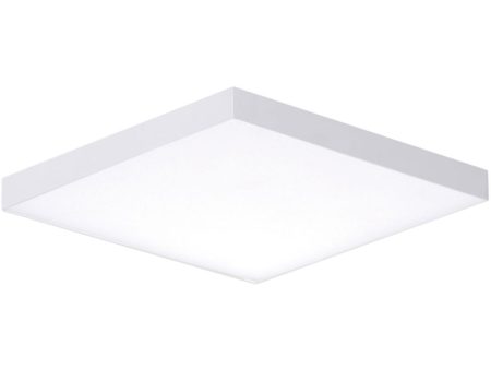 Trim 6 in. LED Square Disk Light 1100 Lumens 3000K White finish Online now